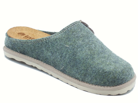 InBlu InBlu CS000043 Menta Pantofole per Donna in lana cotta con sottopiede estraibile Menta