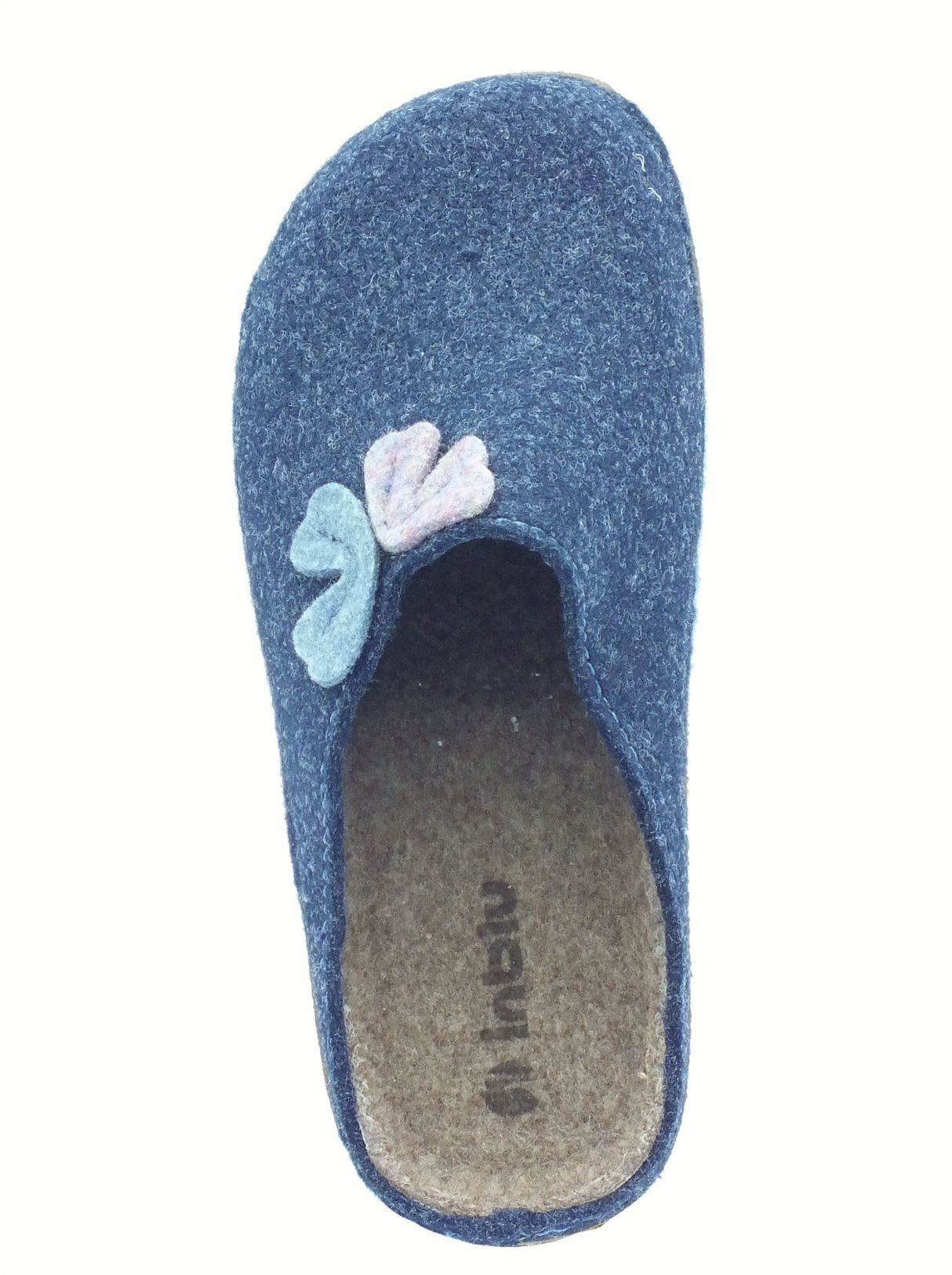 InBlu InBlu ED000028 Avio Pantofole per Donna in lana cotta blu Avio