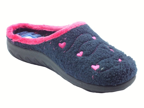 InBlu InBlu ET000033 Blu Pantofole per Donna in lana con fodera in tessuto Blu