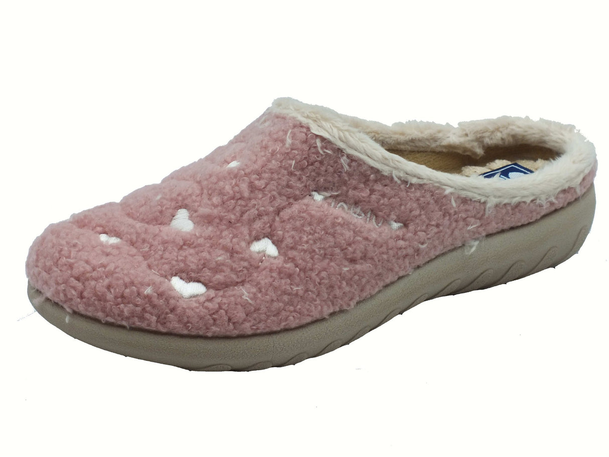 InBlu InBlu ET000033 Rosa Pantofole per Donna in lana con fodera in tessuto Rosa