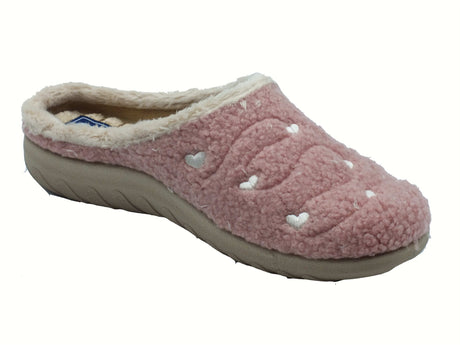 InBlu InBlu ET000033 Rosa Pantofole per Donna in lana con fodera in tessuto Rosa