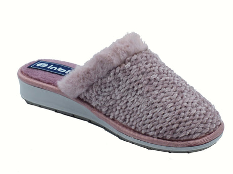 InBlu InBlu LB000110 Glicine Pantofole per Donna in lana con fodera in tessuto Glicine