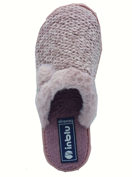 InBlu InBlu LB000110 Glicine Pantofole per Donna in lana con fodera in tessuto Glicine