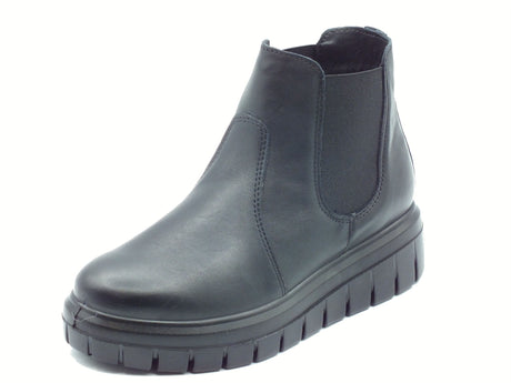 Igi&Co Igi&Co 8653200 Nappa Soft Nero Tronchetti con zeppa per Donna in pelle Nappa Soft Nero