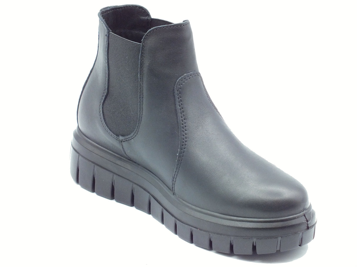 Igi&Co Igi&Co 8653200 Nappa Soft Nero Tronchetti con zeppa per Donna in pelle Nappa Soft Nero