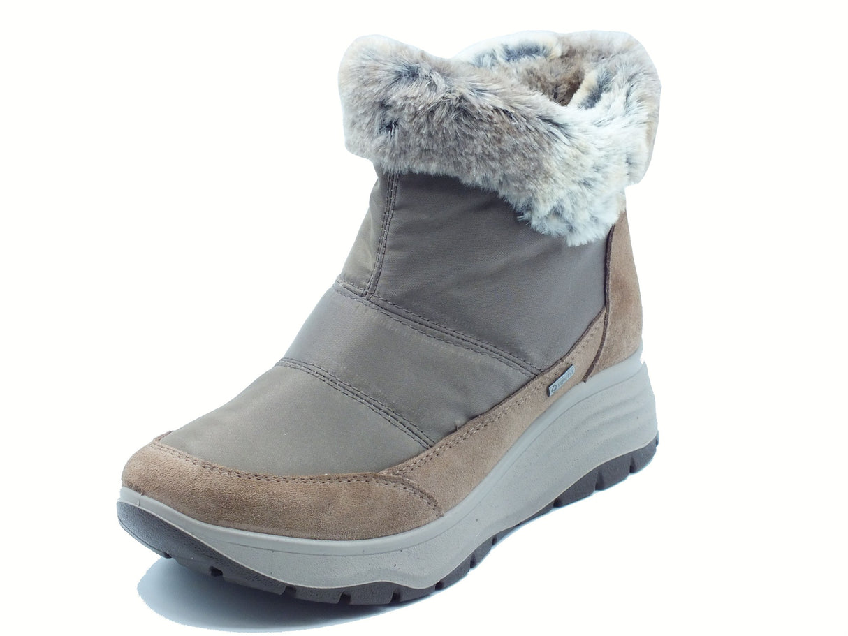 Igi&Co Igi&Co 8657422 Scam. Techno Fango Tronchetti con zeppa per Donna in tessuto tecnico Fango