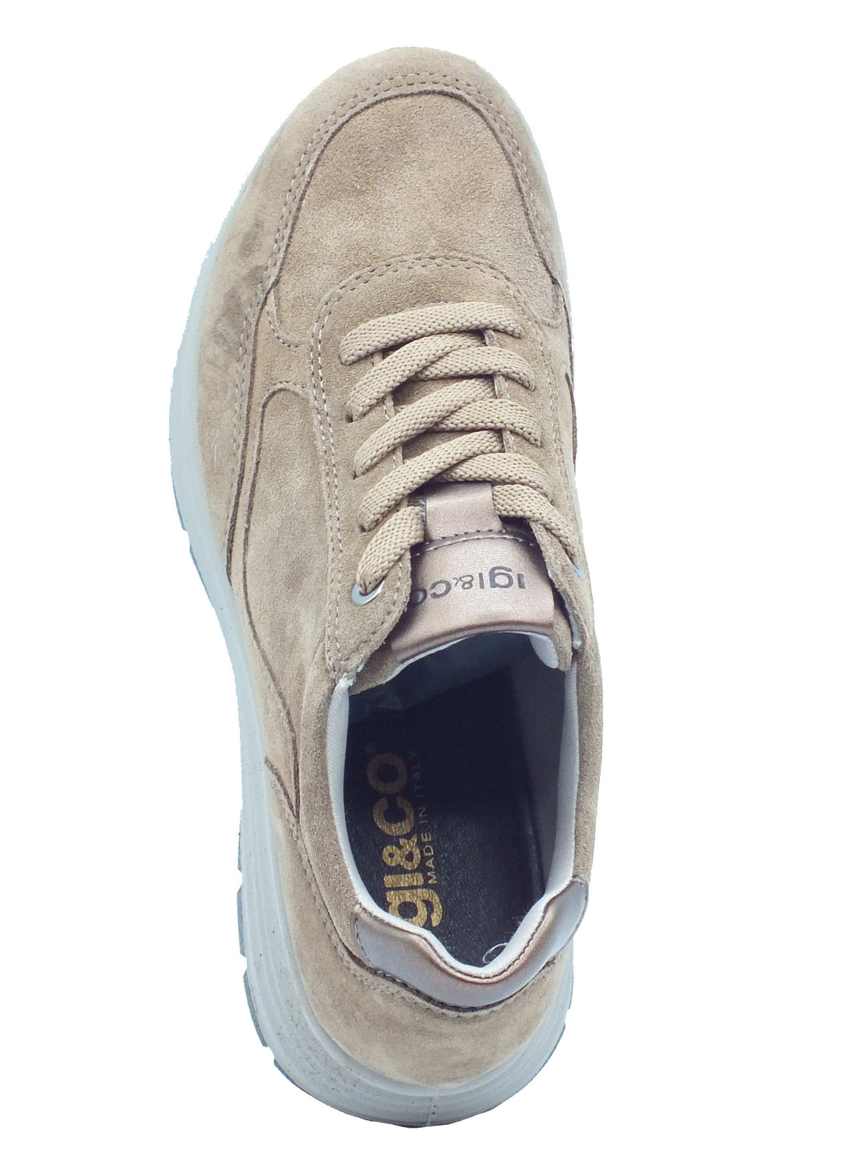 Igi&Co Igi&Co 8657522 Scam Super Fango Sneakers con zeppa per Donna in camoscio Fango