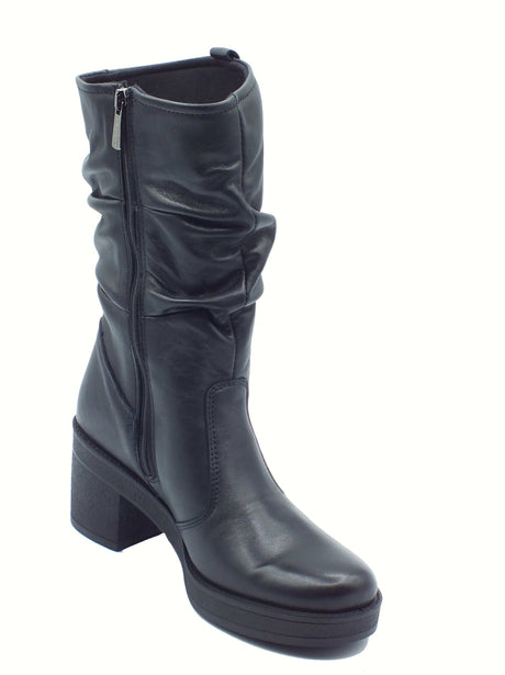 Igi&Co Igi&Co 8660300 Nappa Soft Nero Tronchetti con tacco medio per Donna in pelle Nero