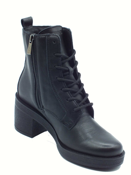 Igi&Co Igi&Co 8660400 Nappa Soft Nero Anfibi per Donna in pelle con tacco Nero