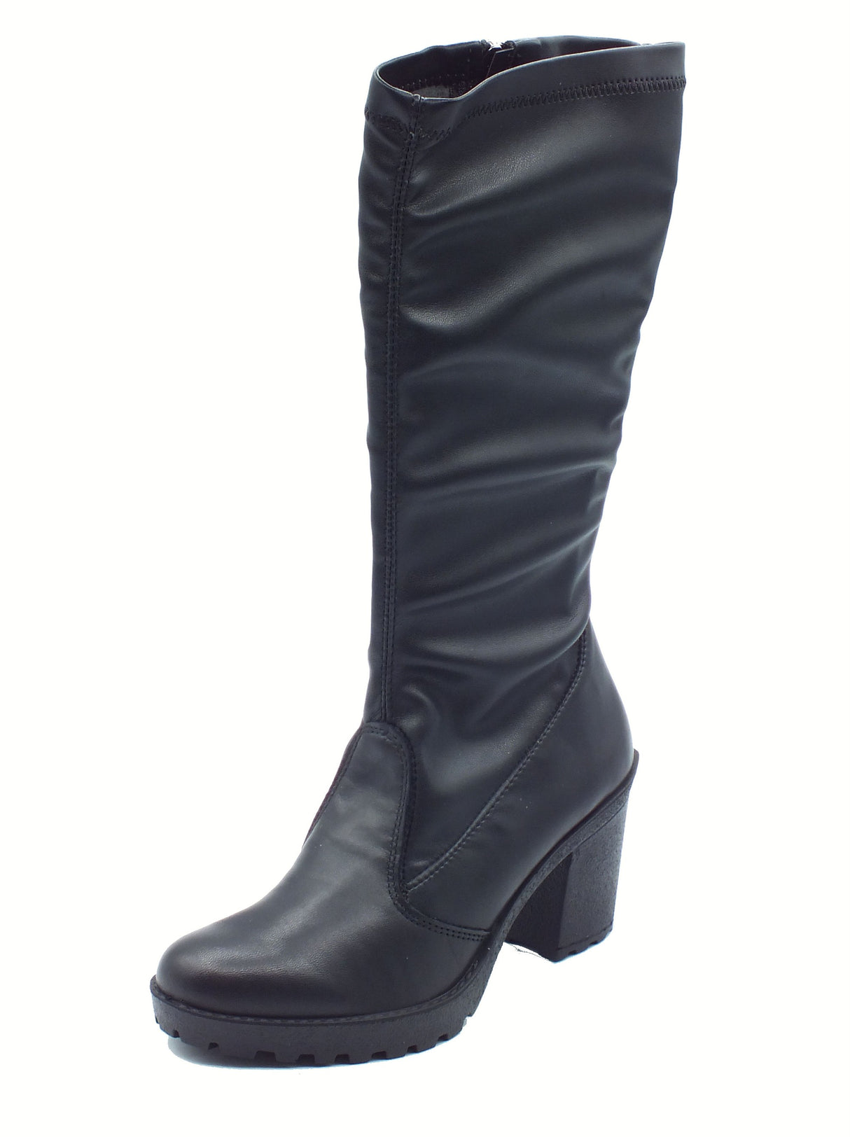 Igi&Co Igi&Co 8661500 Nappa Nero Stivali con tacco alto per Donna in pelle elasticizzata Nappa Nero