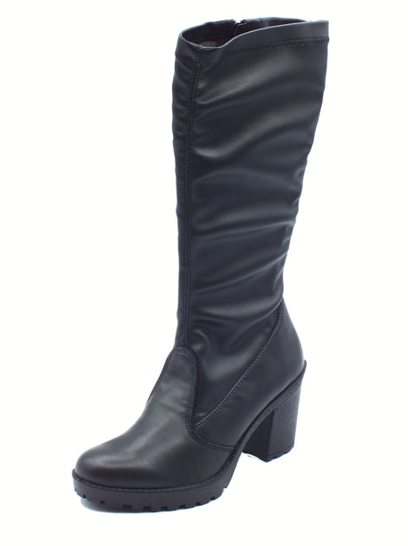 Igi&Co Igi&Co 8661500 Nappa Nero Stivali con tacco alto per Donna in pelle elasticizzata Nappa Nero