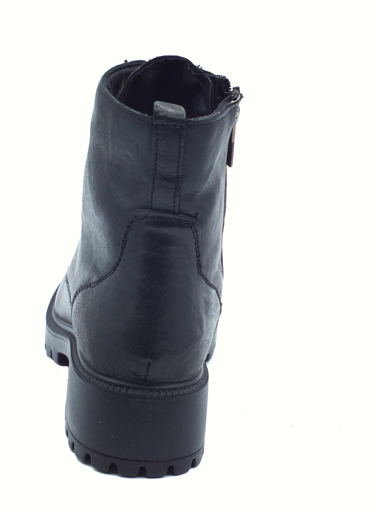 Igi&Co Igi&Co 8662800 Capra Met Nero Anfibi per Donna in pelle nera con lacci e lampo Nero