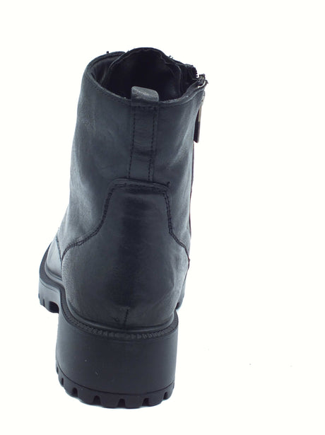 Igi&Co Igi&Co 8662800 Capra Met Nero Anfibi per Donna in pelle nera con lacci e lampo Nero