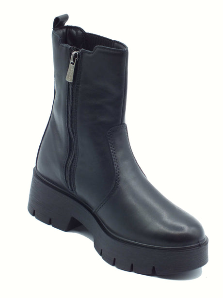 Igi&Co Igi&Co 8665600 Nappa Soft Nero Tronchetti con tacco per Donna in pelle Nero