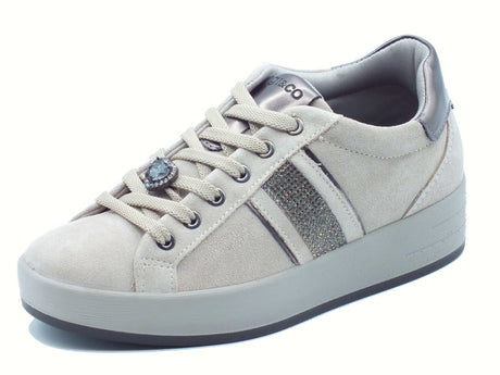 Igi&Co Igi&Co 8668633 Scam. Visone Sneakers con zeppa per Donna in nabuk Visone