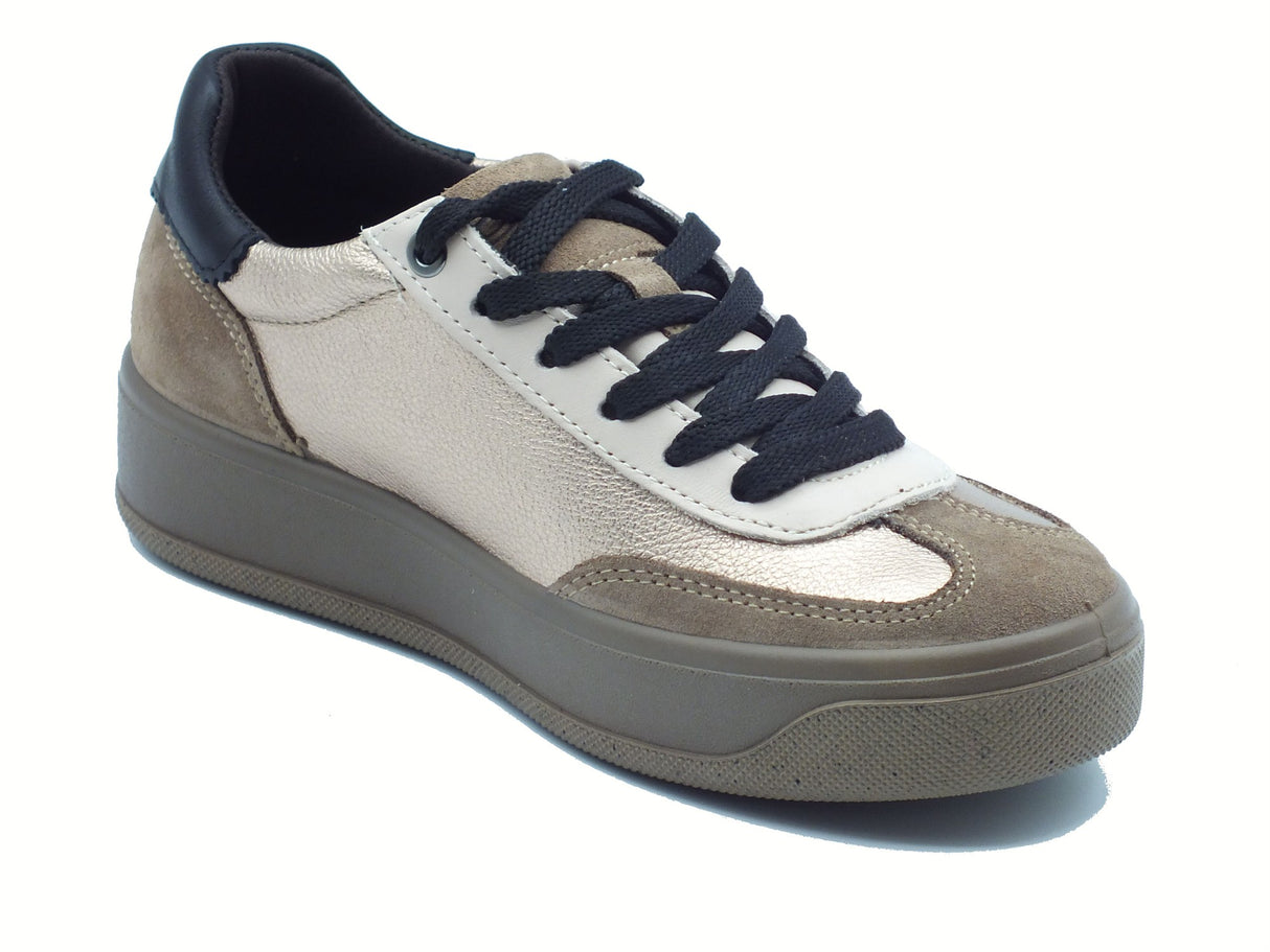 Igi&Co Igi&Co 8669922 Scam. Fango Sneakers con zeppa per Donna in camoscio e pelle Fango