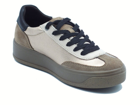Igi&Co Igi&Co 8669922 Scam. Fango Sneakers con zeppa per Donna in camoscio e pelle Fango
