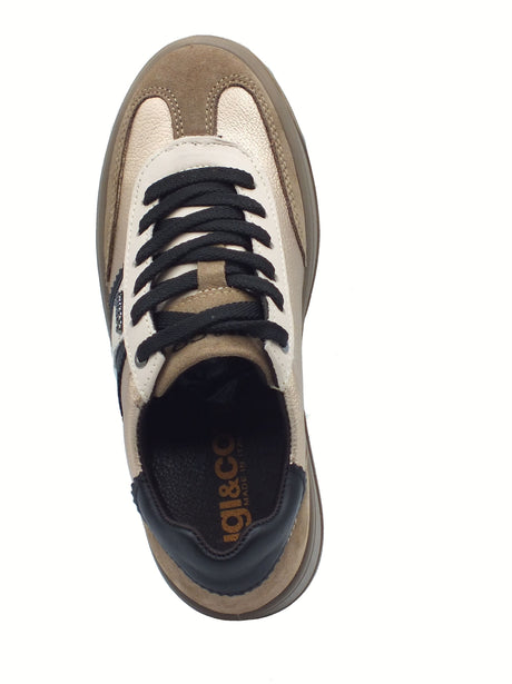 Igi&Co Igi&Co 8669922 Scam. Fango Sneakers con zeppa per Donna in camoscio e pelle Fango