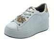 Igi&Co Igi&Co 8671211 Nappa Soft Bianco Sneakers con zeppa per Donna in pelle Bianco