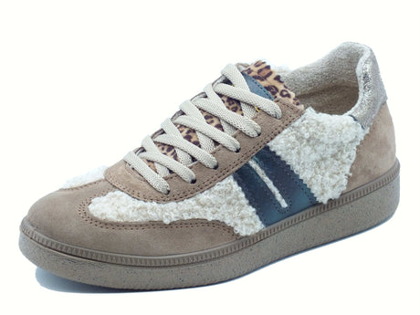 Igi&Co Igi&Co 8678755 Scam. Fango Sneakers con zeppa per Donna in tessuto e nabuk Fango