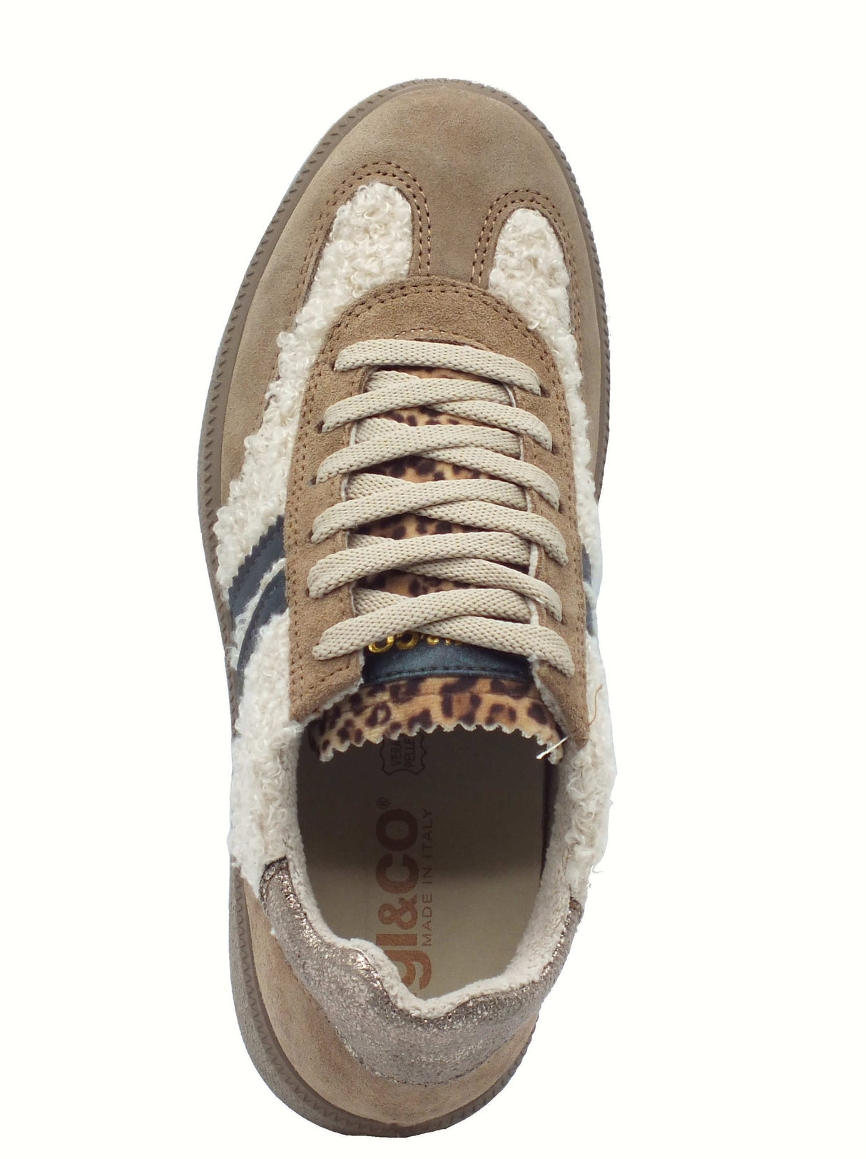 Igi&Co Igi&Co 8678755 Scam. Fango Sneakers con zeppa per Donna in tessuto e nabuk Fango