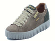 Igi&Co Igi&Co 8680144 Scam Fango Sneakers con zeppa per Donna in camoscio con lampo e lacci Scam Fango