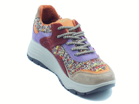 Igi&Co Igi&Co 8682611 Scam.Tes. Fango Sneakers con zeppa per Donna in camoscio multicolore Scam.Tes. Fango