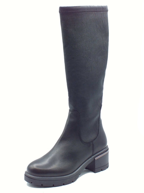 Igi&Co Igi&Co 869400 Nappa Soft Nero Stivali con tacco per Donna in pelle elasticizzata Nero