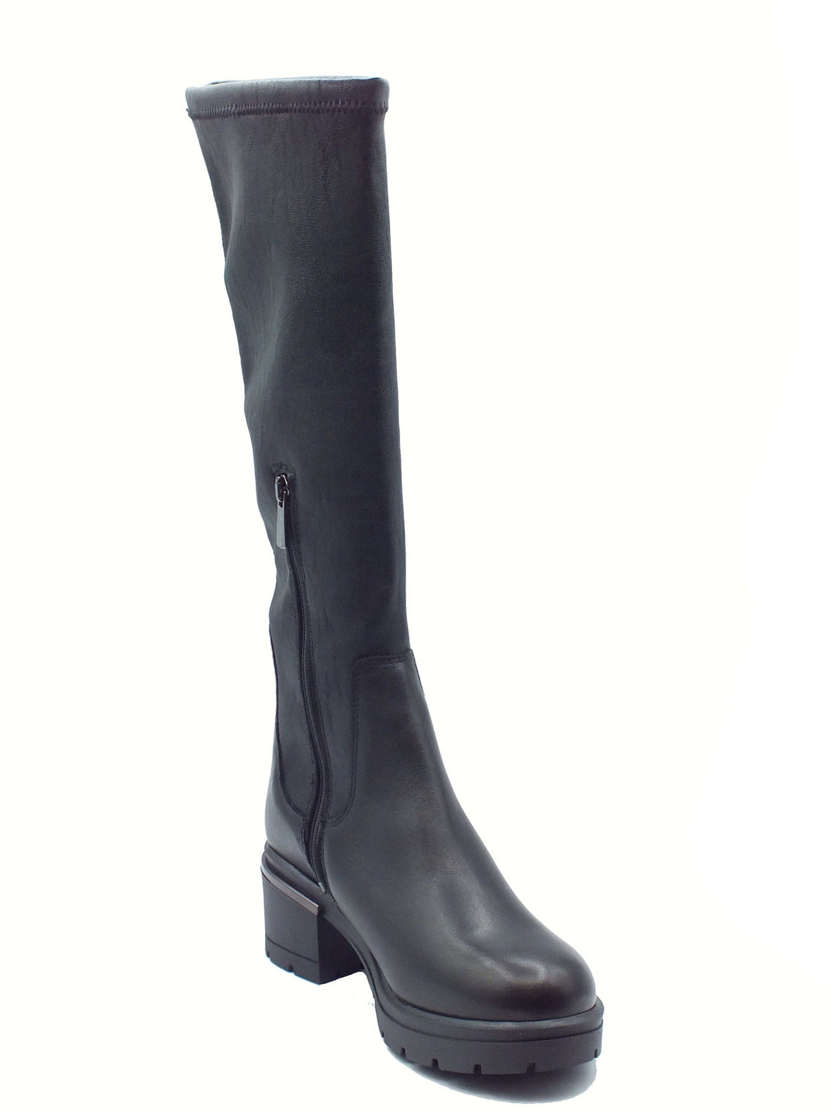 Igi&Co Igi&Co 869400 Nappa Soft Nero Stivali con tacco per Donna in pelle elasticizzata Nero