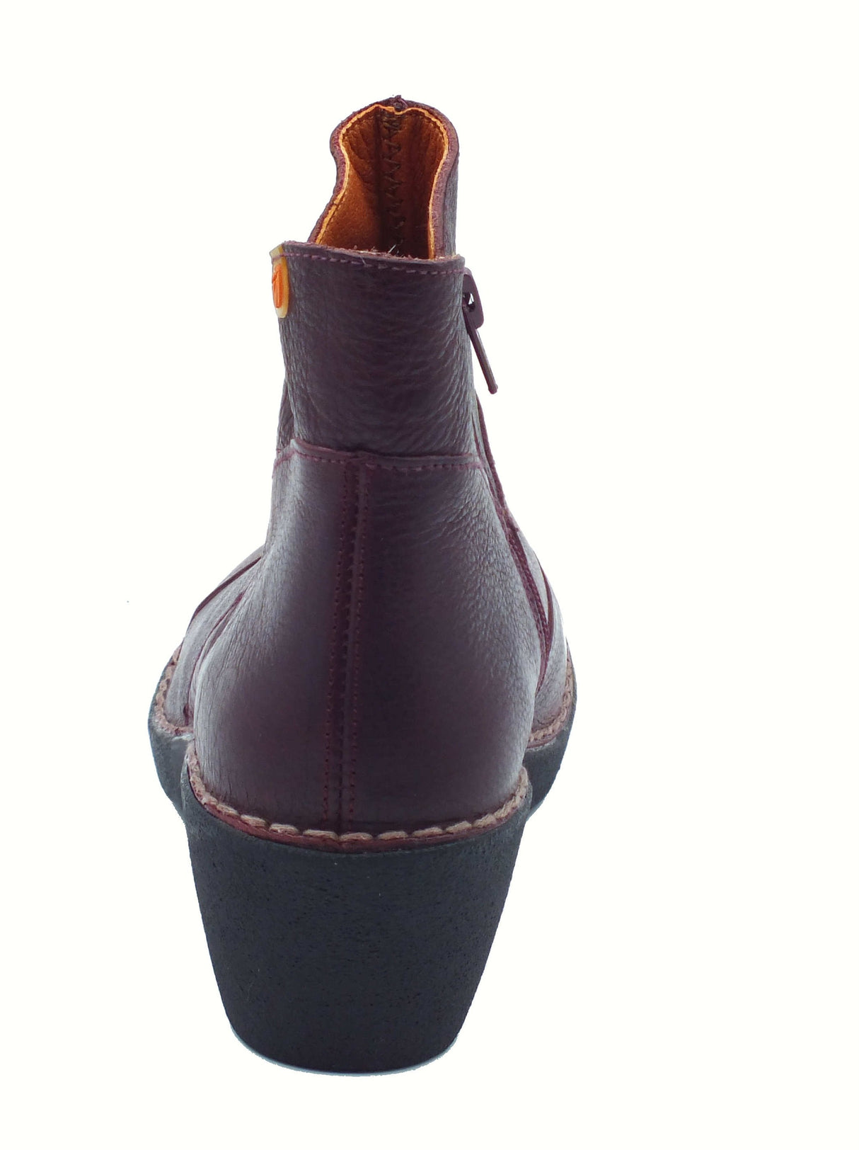 Jungla Jungla 7518 Yankee Grape Tronchetti per Donna in pelle bordò con lampo e tacco medio Grape