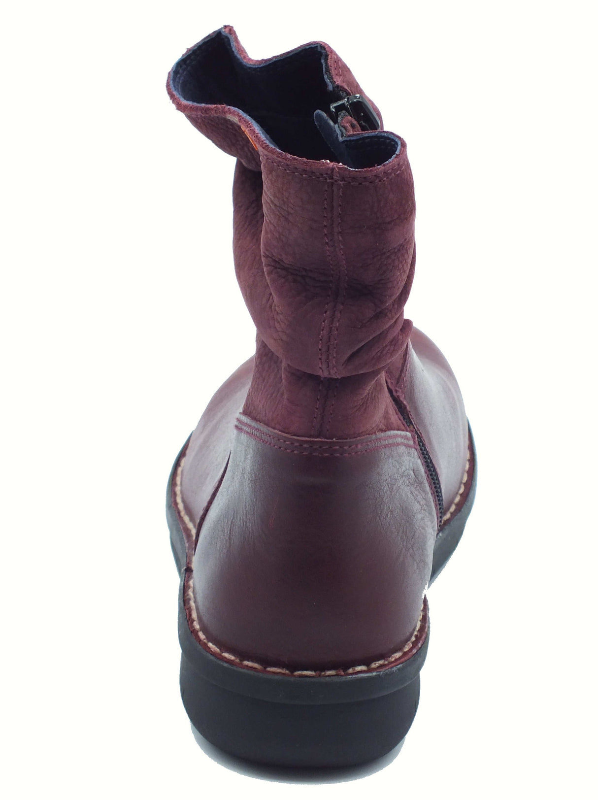 Jungla Jungla 7559 Yankee Grape Tronchetti per Donna in pelle bordeaux con lampo Grape