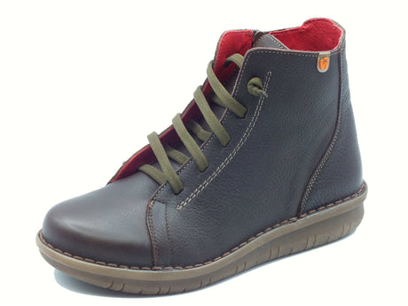 Jungla Jungla 7564 Yankee Testa di moro Tronchetti per Donna in pelle allaccio rapido lampo Testa di Moro