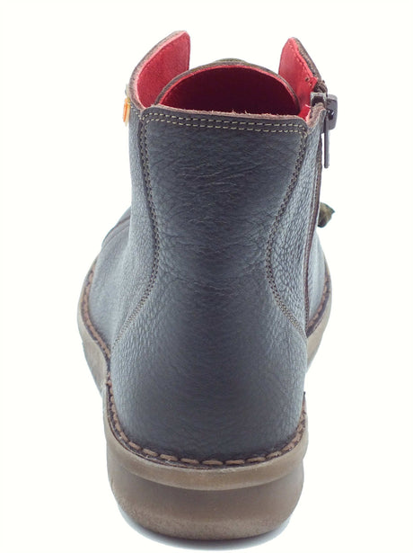 Jungla Jungla 7564 Yankee Testa di moro Tronchetti per Donna in pelle allaccio rapido lampo Testa di Moro