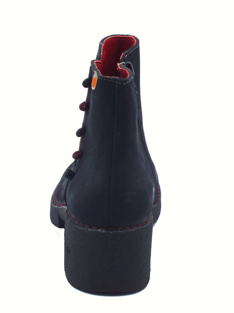 Jungla Jungla 8310 Jockey Negro Tronchetti per Donna in nanuk nera con lampo e tacco medio Negro