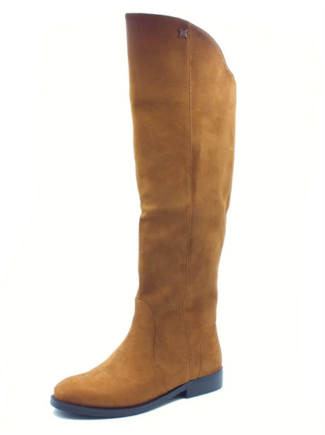Laura Biagiotti Laura Biagiotti 9302 Micro Camel Stivali con tacco per Donna in camoscio Camel