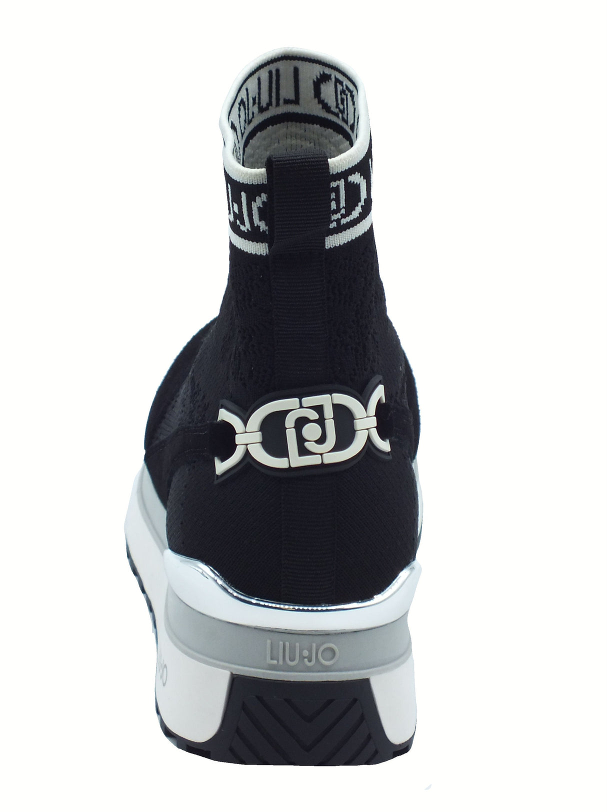 LIU JO LIU JO BF5003 Maxi Wonder Black Tronchetti con zeppa per Donna in tessuto elasticizzato Black