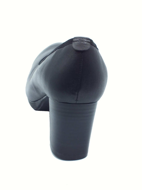 Melluso Melluso D5154 Nicole Nero Decoltè per Donna in pelle con tacco Nicole Nero