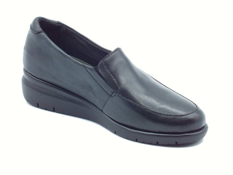 Melluso Melluso K55242 Nero Mocassini per Donna in pelle zeppa media Nero