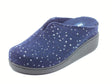 Melluso Melluso PD621 Blu Pantofole per Donna in tessuto blu con sottopiede estrabile Blu
