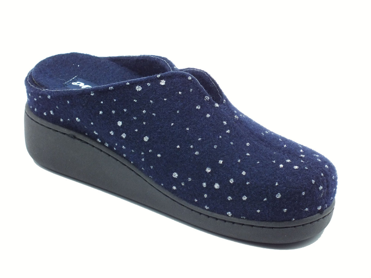 Melluso Melluso PD621 Blu Pantofole per Donna in tessuto blu con sottopiede estrabile Blu