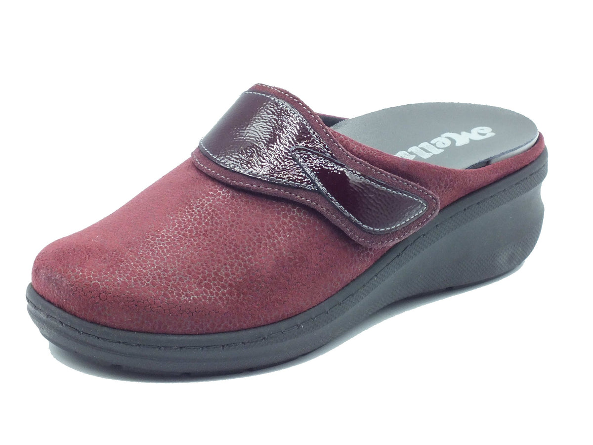 Melluso Melluso Pantofole Donna PD909Q Bordò pelle rosso Bordò