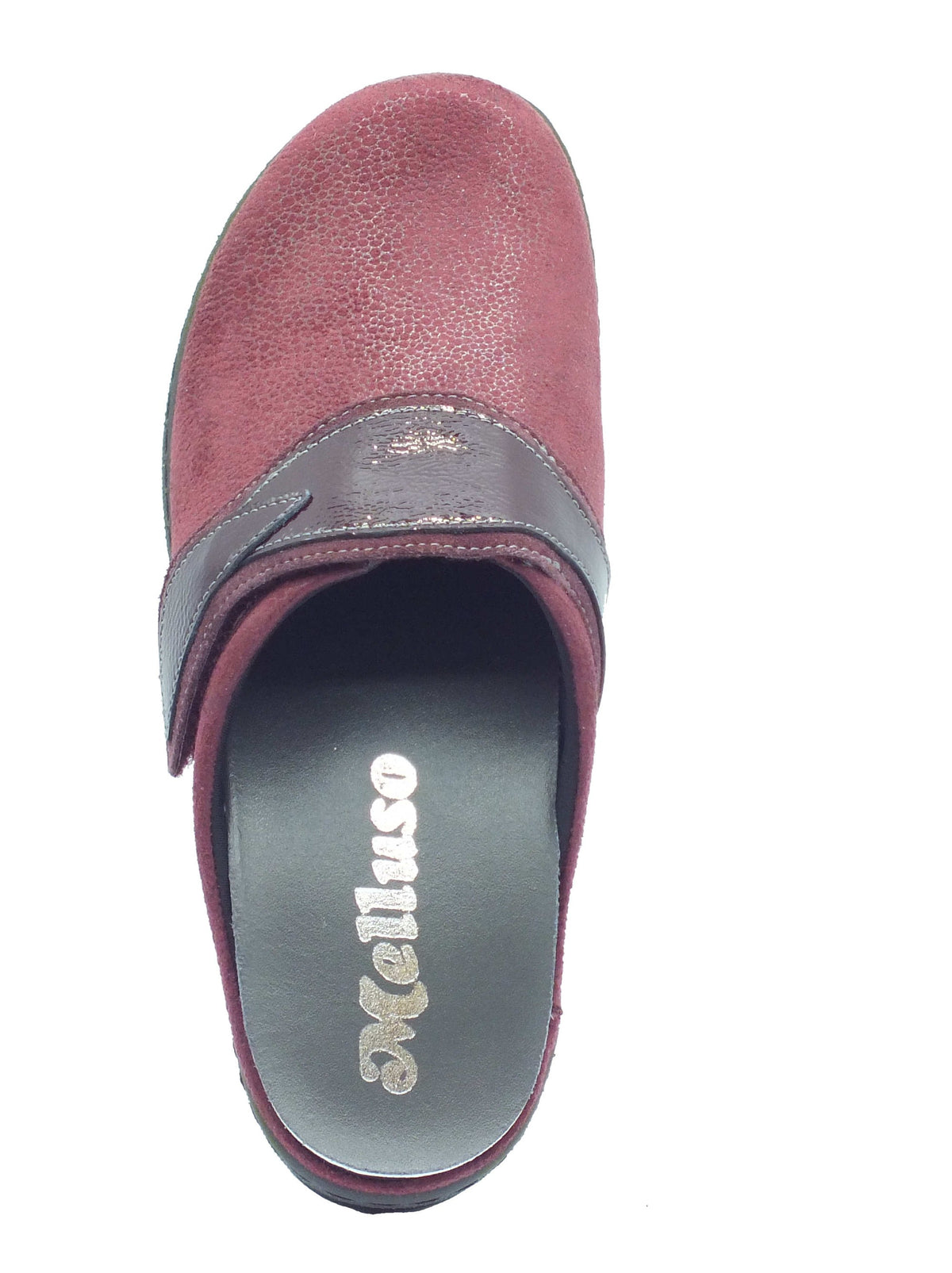 Melluso Melluso Pantofole Donna PD909Q Bordò pelle rosso Bordò