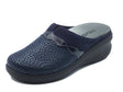 Melluso Melluso PD910 Noche Pantofole per Donna in tessuto e nabuk blu scuro con sottopiede estrabile zeppa/ blu