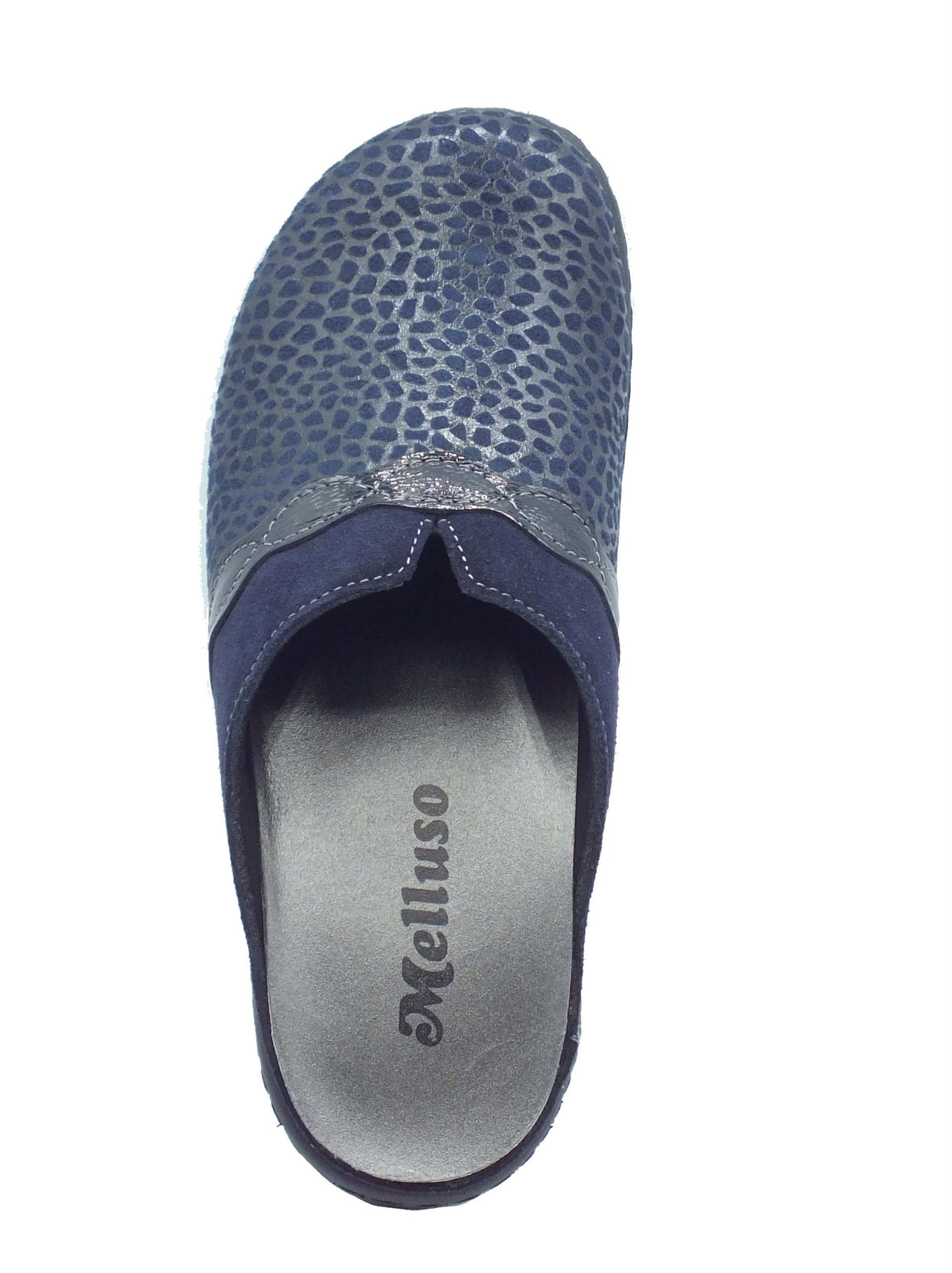 Melluso Melluso PD910 Noche Pantofole per Donna in tessuto e nabuk blu scuro con sottopiede estrabile zeppa/ blu