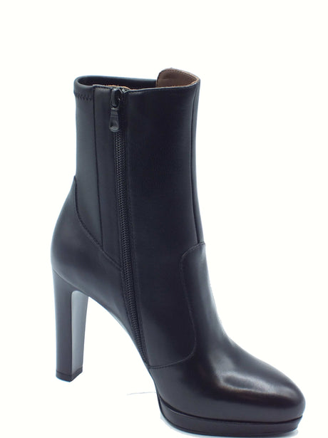 Nero Giardini NeroGiardini I410985D Nappa Pand. Nero Tronchetti eleganti per Donna in pelle con tacco alto Nappa Pand