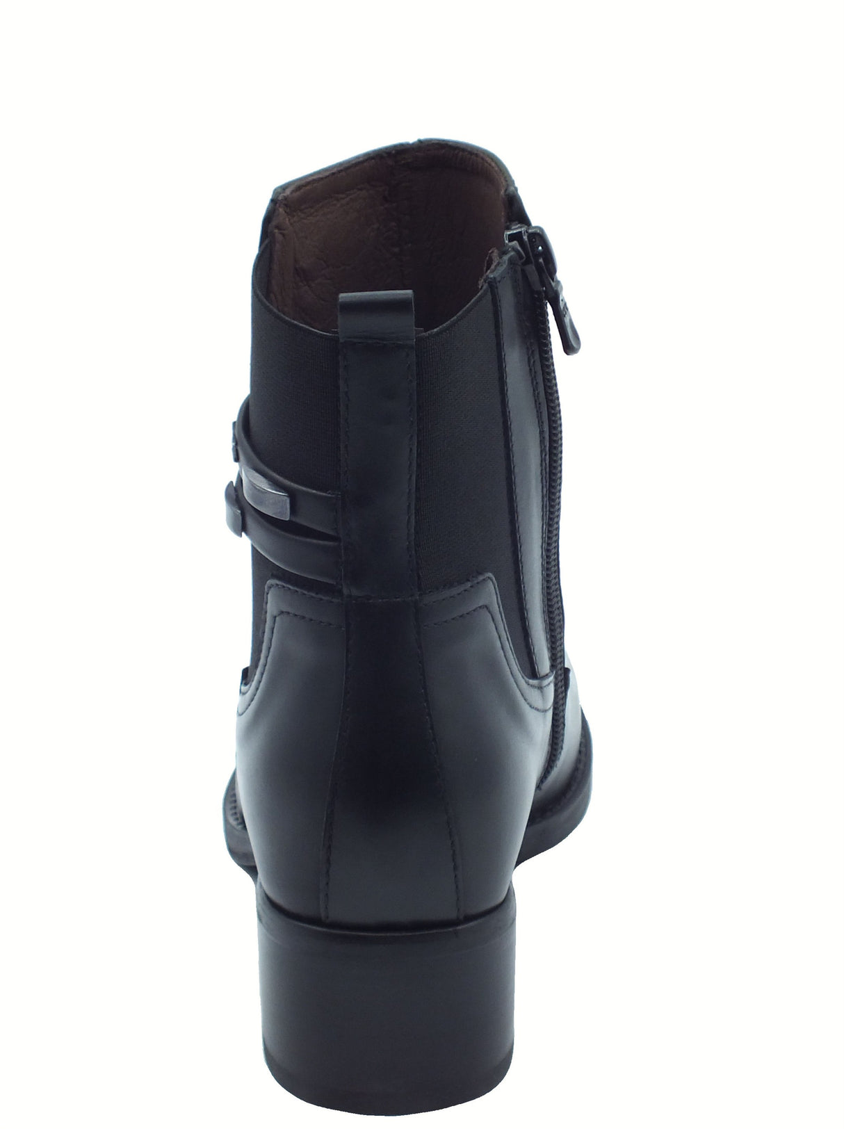 Nero Giardini NeroGiardini I513840D Guanto Nero Tronchetti per Donna in pelle con lampo Nero