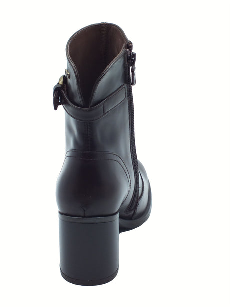 Nero Giardini NeroGiardini I513851D Manolete T.Moro Tronchetti per Donna in pelle con lampo Manolete T.Moro