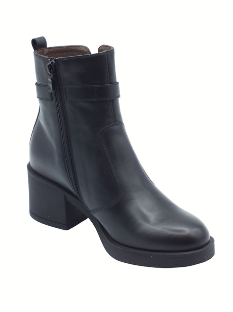 Nero Giardini NeroGiardini I513870D Guanto Nero Tronchetti per Donna in pelle con lampo Nero