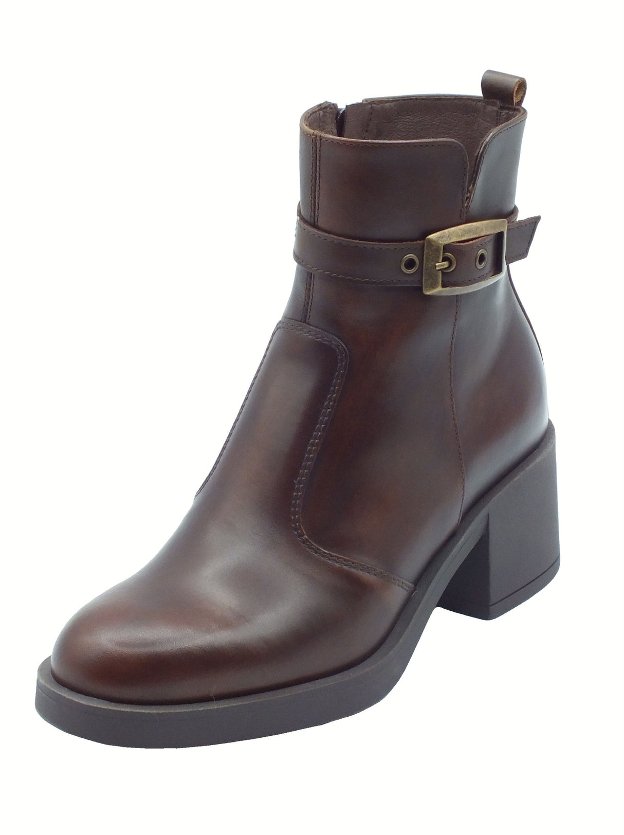 Nero Giardini NeroGiardini I513871 Delavato Beige Tronchetti per Donna in pelle con lampo Beige