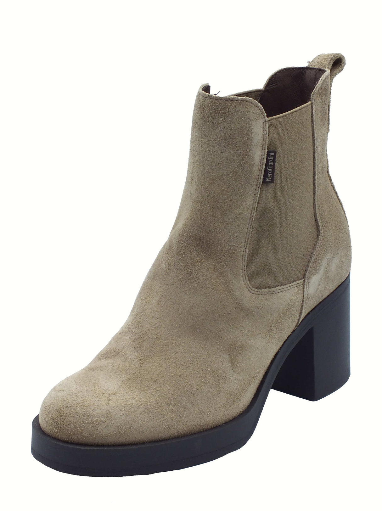 Nero Giardini NeroGiardini I513890D Arold Argilla Tronchetti Beatles per Donna in nabuk tacco alto Arold Argilla